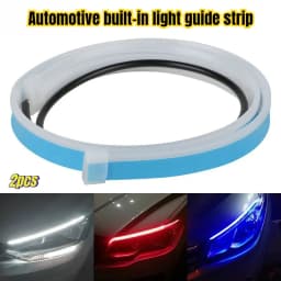 2Pcs 12V Led Guide Strip Headlight for Car Daytime Running Lights Turn Signal Bulb DRL Sequential Switchback 30cm/45cm/60cm