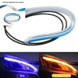 2Pcs 12V Led Guide Strip Headlight for Car Daytime Running Lights Turn Signal Bulb DRL Sequential Switchback 30cm/45cm/60cm