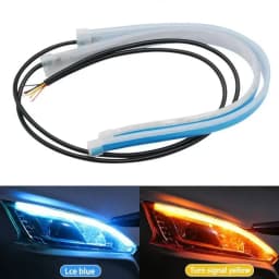 2Pcs 12V Led Guide Strip Headlight for Car Daytime Running Lights Turn Signal Bulb DRL Sequential Switchback 30cm/45cm/60cm