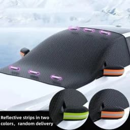 Universal Oxford Fabric Car Front Windscreen Cover Car Windshield Snow Sun Shade Cover With Reflective Stripe Winter Snow Cover