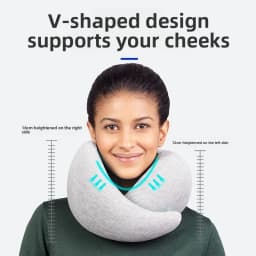 C0Q Travel Neck Pillow 360 Degree Support for Office Nap Airplane Flight Comfortable Portable U Shape Neck Rest