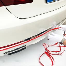 Car Chrome Side Body Trim Molding,Bumper Anti-Collision Self-Adhesive Strip,Scratch-Proof Shiny Adhesive Strap,Exterior and Inte