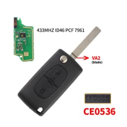 2 Button 433Mhz ID46 PCF7961 Chip For Peugeot 207 307 308 407 607 For Citroen C2 C3 C4 Berlingo Picasso Remote Car Key ASK/FSK