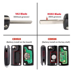 2 Button 433Mhz ID46 PCF7961 Chip For Peugeot 207 307 308 407 607 For Citroen C2 C3 C4 Berlingo Picasso Remote Car Key ASK/FSK