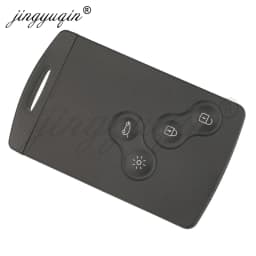 jingyuqin for Renault Megane Ill Scenic Ill Laguna Fluence 2008-2016 Car Remote Key ID46 PCF7941 4BT No-KeylessGo +Emergency Key