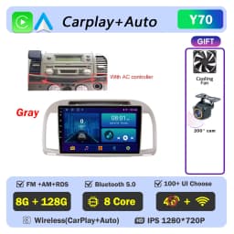 Carplay Android Car Radio For Nissan March Micra K12 2002- 2010 Auto GPS Navigation Head Unit Stereo 4G WIFI Multimedia Wireless