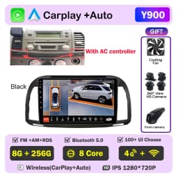 Carplay Android Car Radio For Nissan March Micra K12 2002- 2010 Auto GPS Navigation Head Unit Stereo 4G WIFI Multimedia Wireless