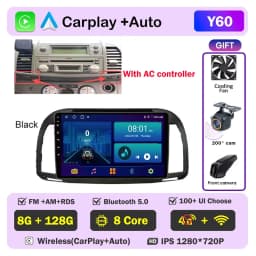 Carplay Android Car Radio For Nissan March Micra K12 2002- 2010 Auto GPS Navigation Head Unit Stereo 4G WIFI Multimedia Wireless