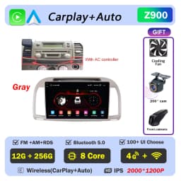 Carplay Android Car Radio For Nissan March Micra K12 2002- 2010 Auto GPS Navigation Head Unit Stereo 4G WIFI Multimedia Wireless