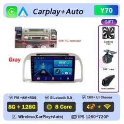 Carplay Android Car Radio For Nissan March Micra K12 2002- 2010 Auto GPS Navigation Head Unit Stereo 4G WIFI Multimedia Wireless