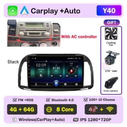 Carplay Android Car Radio For Nissan March Micra K12 2002- 2010 Auto GPS Navigation Head Unit Stereo 4G WIFI Multimedia Wireless