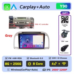 Carplay Android Car Radio For Nissan March Micra K12 2002- 2010 Auto GPS Navigation Head Unit Stereo 4G WIFI Multimedia Wireless