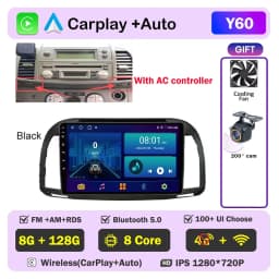 Carplay Android Car Radio For Nissan March Micra K12 2002- 2010 Auto GPS Navigation Head Unit Stereo 4G WIFI Multimedia Wireless