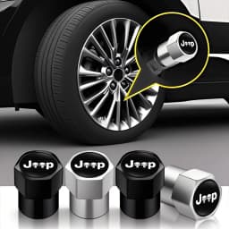 Car Tire Wheel Valve Caps Cover Suede Car Key Chain Ring Keychain For Jeep Grand Cherokee Wrangler JK Gladiator Compass Patriot