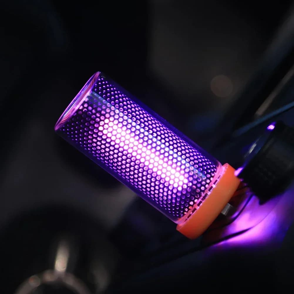 USB Plug-In Adjustable Brightness Glass Mini Night Light Color-Changing Car/Bedroom Ambient Decor Lamp Bottle Creative