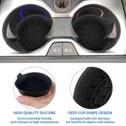 4pcs Car Silicone Cup Holder, Universal Round Car Interior Storage Compartment Anti-Slip Mat
