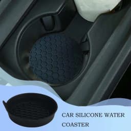 4pcs Car Silicone Cup Holder, Universal Round Car Interior Storage Compartment Anti-Slip Mat