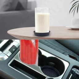 4pcs Car Silicone Cup Holder, Universal Round Car Interior Storage Compartment Anti-Slip Mat