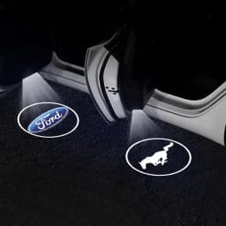 1/2pcs LED Car Logo Door Welcome Light Wireless Projector Lamp For Ford Mustang Kuga Focus Puma Fiesta Fusion Edge Accessories