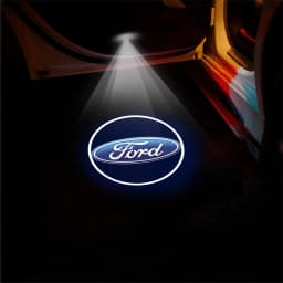 1/2pcs LED Car Logo Door Welcome Light Wireless Projector Lamp For Ford Mustang Kuga Focus Puma Fiesta Fusion Edge Accessories