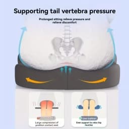Memory Foam Seat Cushion for Car and Office Lumbar Hip Support Posture Corrector Breathable Comfort Student Chair Pad