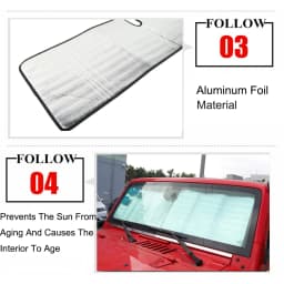 Car Front Windshield Sunshade Sun Visor UV Rays Cover for Jeep Wrangler TJ JK JL Gladiator JT 1997-2026 Up Interior Accessories