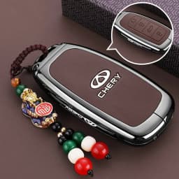 Zinc Alloy Car Key Case for Chery Tiggo 7 Pro 8 9 2025 2026 Keychain Remote Cover Bag Shell Housing Ring Holder Fob Accessories