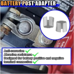 2 Pairs Battery Negative Terminal Adapter Positive Post Shim Converters Car Battery Terminals Converters Post Adapters