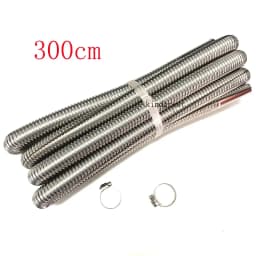 Air Diesel Parking Heater Stainless Steel Exhaust Pipe Tube Gas Vent Hose +Aluminum Foil Sleeve With Hose Clamp For Car