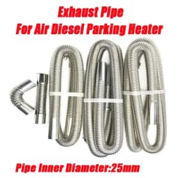 Air Diesel Parking Heater Stainless Steel Exhaust Pipe Tube Gas Vent Hose +Aluminum Foil Sleeve With Hose Clamp For Car