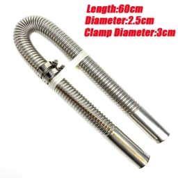 Air Diesel Parking Heater Stainless Steel Exhaust Pipe Tube Gas Vent Hose +Aluminum Foil Sleeve With Hose Clamp For Car