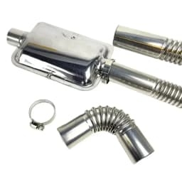 Air Diesel Parking Heater Stainless Steel Exhaust Pipe Tube Gas Vent Hose +Aluminum Foil Sleeve With Hose Clamp For Car