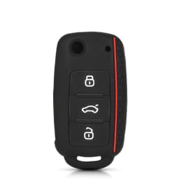 KEYYOU Protective Silicone Car Key Case for Volkswagen Sagitar/Polo/Golf/Bora/Tiguan/TOUAREG/Phaeton/SEAT/Skoda Key Fob Cover