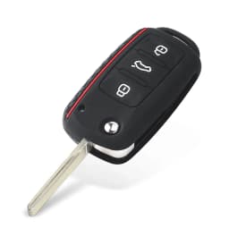 KEYYOU Protective Silicone Car Key Case for Volkswagen Sagitar/Polo/Golf/Bora/Tiguan/TOUAREG/Phaeton/SEAT/Skoda Key Fob Cover