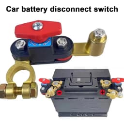 12V-24V Car Battery Disconnect Switch Bidirectional Joint Can Rotate Disconnect Switch Anti-Power Off Leakage Circuit Breaker
