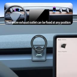 Lcars Car-Specific Air Vent Phone Holder Suitable for the Updated Tesla Model 3 Highland 2024 and Model Y Juniper, Magnetic Car Phone Holder, Air Vent Clip-On Soft Rubber Transparent Abs Multifunctional Navigation Support Stand