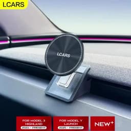 Lcars Car-Specific Air Vent Phone Holder Suitable for the Updated Tesla Model 3 Highland 2024 and Model Y Juniper, Magnetic Car Phone Holder, Air Vent Clip-On Soft Rubber Transparent Abs Multifunctional Navigation Support Stand