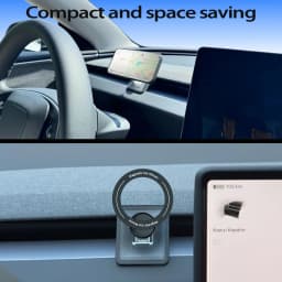 Lcars Car-Specific Air Vent Phone Holder Suitable for the Updated Tesla Model 3 Highland 2024 and Model Y Juniper, Magnetic Car Phone Holder, Air Vent Clip-On Soft Rubber Transparent Abs Multifunctional Navigation Support Stand