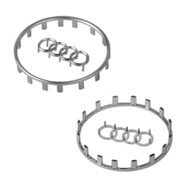 Car Steering Wheel Center Emblem Logo Stickers Trim Frame Decor Ring Cover For AUDI A3 A4 A5 A6L A4L A8 Q5 Q3 Q7 Q8 Accessories