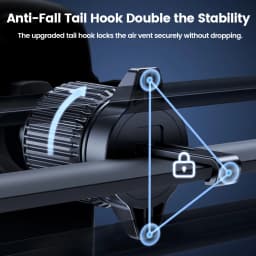 Toocki Air Vent Car Phone Holder With Hook Clip For iPhone 17 16 Xiaomi Samsung 360°Rotate Manual Locking Universal Phone Holder