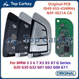 TopCarkey N5F-ID21A OEM PCB Smart Remote Key ID49 Chip 434MHz for BMW 3 5 6 7 X3 X5 X7 G Series G20 G30 G32 G01 G02 G08 G11