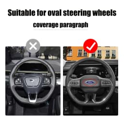 Car Styling Steering Wheel Center Emblem Sticker Center Cover For Ford Fiesta Mondeo Explorer Escape Shelby Fusion Mk5 Mk7 Kuga