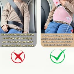 Car Seat Belt Shoulder,Belly Protector,Car Interior Accessories,Soft Easy to Remove,Comfortable Helper for Outdoor Travel