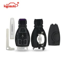 Kigoauto Remote Key Case Shell 2/3/4 Button BGA IYZDC11 IYZDC07 IYDC10 for Mercedes Benz E350 C350 ML350 SLK350 GLK350 2009-2012