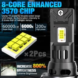 XSTORM H7 LED Lights Bulbs 150W 60000LM H1 LED Headlights Canbus H4 LED Headlights Car Turbo Lamps 6000K 12V Automobile 
