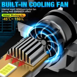 XSTORM H7 LED Lights Bulbs 150W 60000LM H1 LED Headlights Canbus H4 LED Headlights Car Turbo Lamps 6000K 12V Automobile 