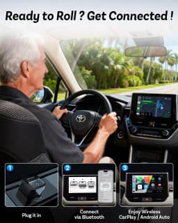 Ottocast Mini Core Wireless CarPlay & Android Auto Adapter 2in1 Fast Connect Dongle Plug & Play USB Auto Reconnect WiFi 6 BT5.4