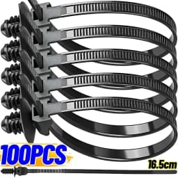 Auto Nylon Wire Harness Fixing Cable Tie Push Mount Zip Strap Self Locking Car Clip Retainer Fastener Universal Routing Tool