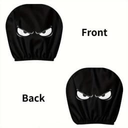 2PCS Evil Eye Printed Car Headrest Covers | 100% Durable Comfortable Snug Fit | Hot Sale Auto Interior Decor Accessories