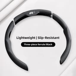 Car Steering Wheel Cover Breathable and Anti Slip Leather Handle Cover For VW Golf T‑Roc Tiguan Polo Passat T‑Cross Taigo ID.4